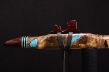 Buckeye Burl Native American Flute, Minor, Mid G-4, #G18G